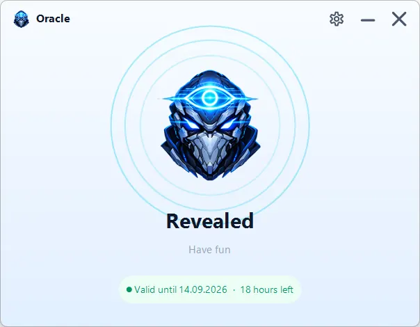 Oracle revealed, map overlay active