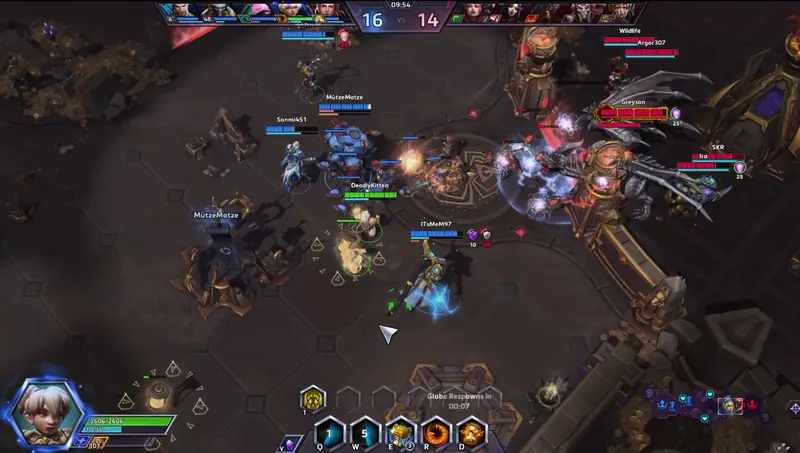 Units visible through fog of war across the map